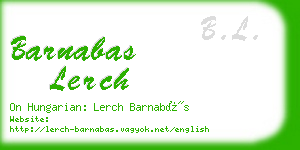 barnabas lerch business card